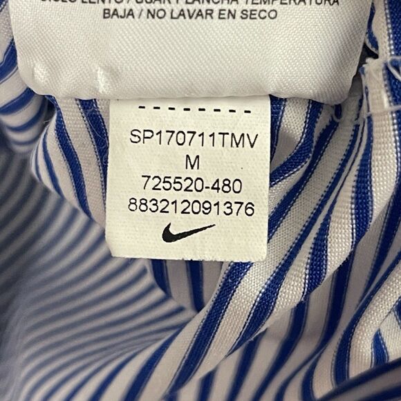 Nike Golf Performance Dri Fit Polo Shirt Mens Medium Striped Short Sleeve Logo - Picture 10 of 11